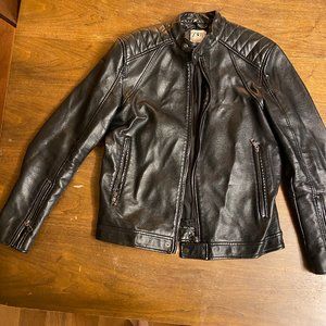 Men's Faux Fur Leather Jacket (M) / Zara